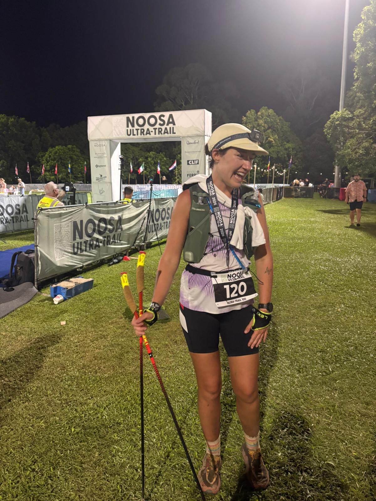 Aisling finishing Noosa Ultra 100km
